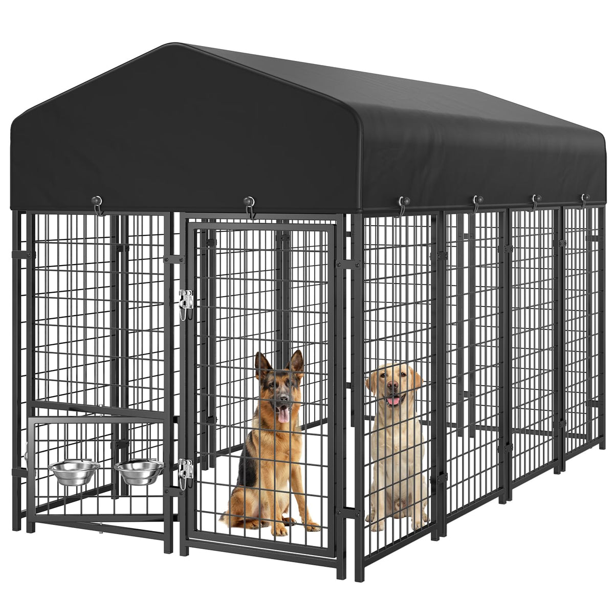 8x4x6FT Outdoor Dog Kennel with Roof V5591