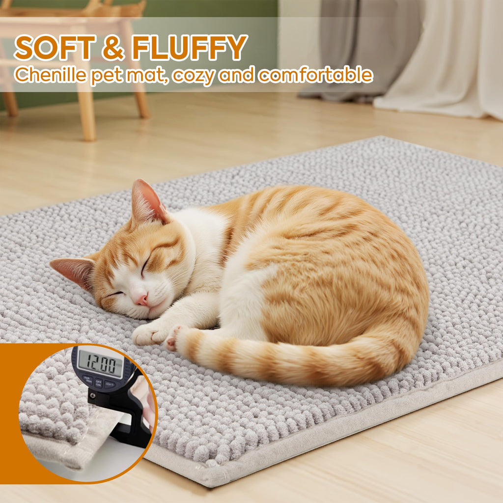 Soft Chenille Cat Litter Box Mat 48'' x 36'' S19174