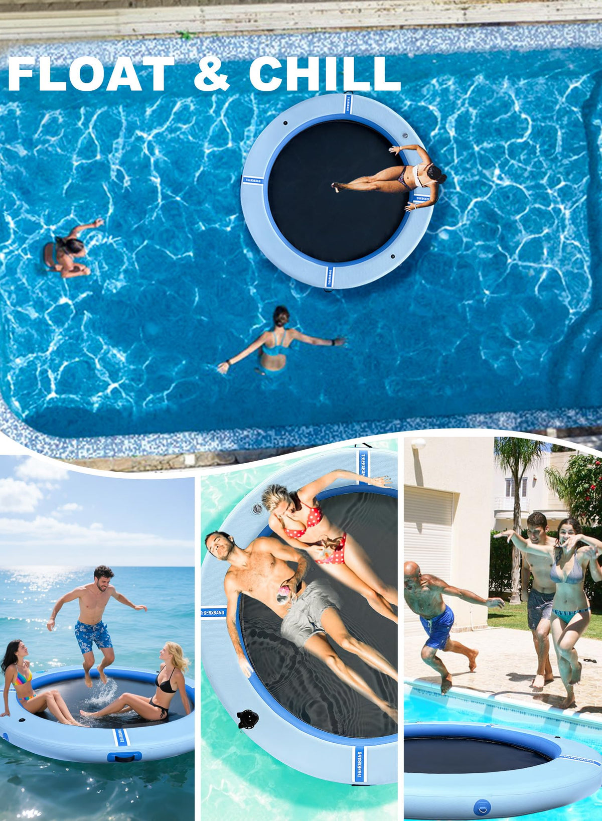 Inflatable Water Hammock with Cup Holder U827