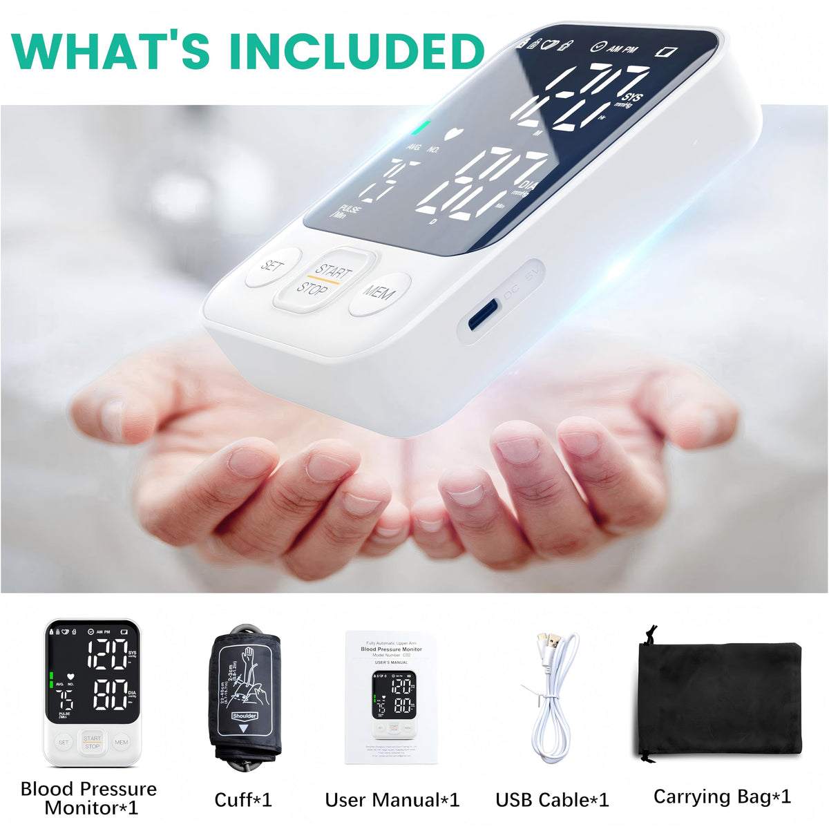 FDA Cleared Upper Arm Blood Pressure Monitor T368566
