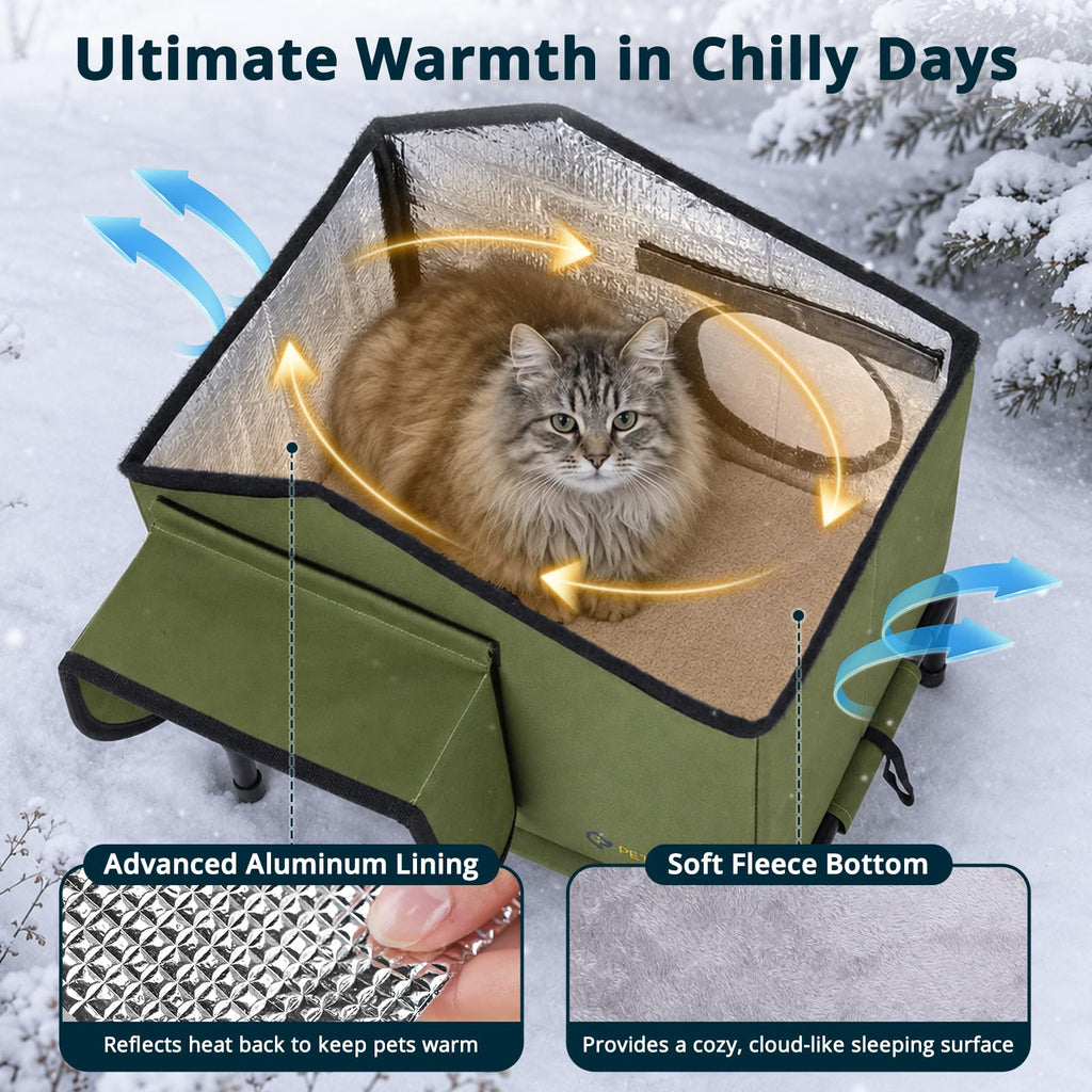 Weatherproof Insulated Outdoor Cat House M67867