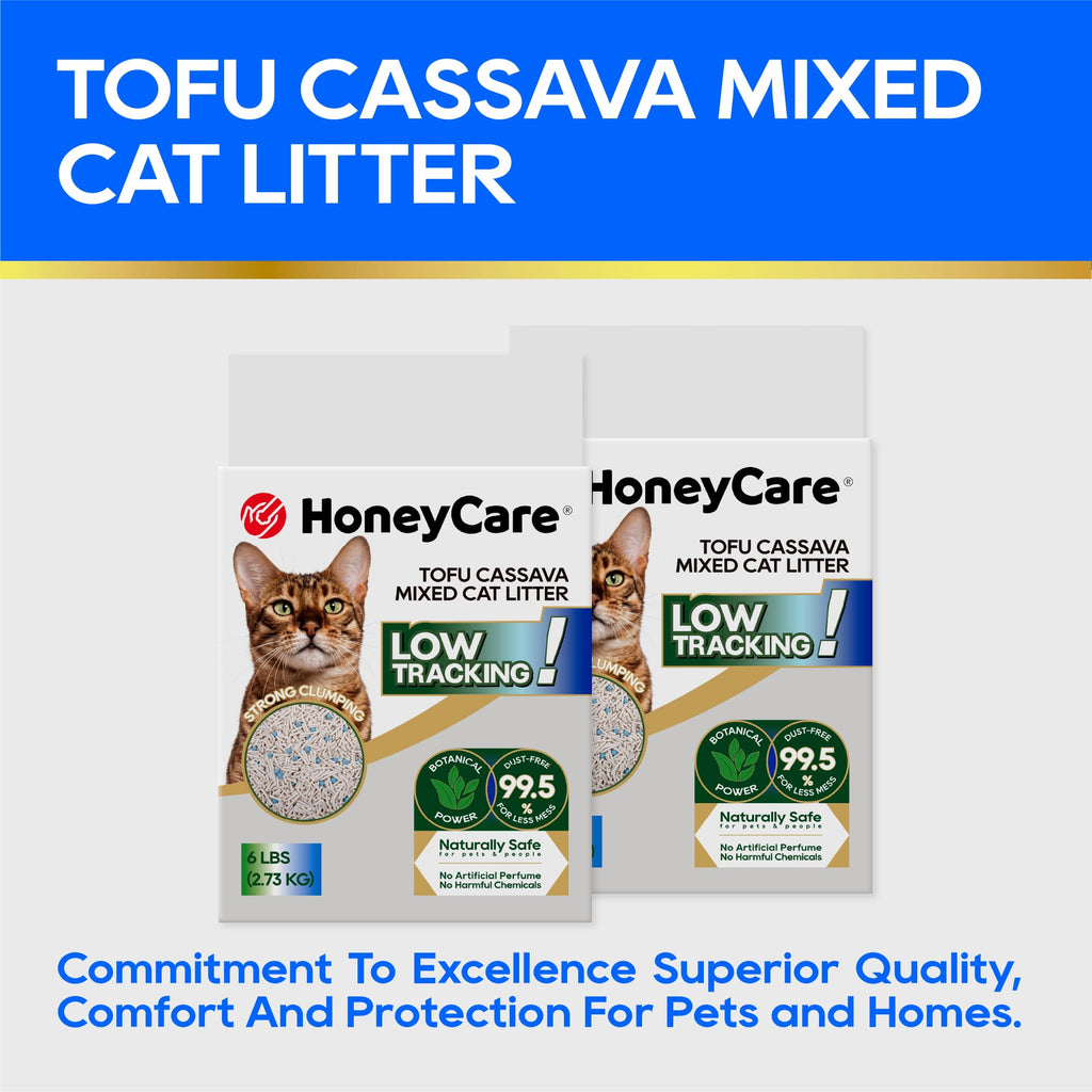 Cassava Tofu Mixed Cat Litter Quick Clumping Low Dust 6 Lbs J9452