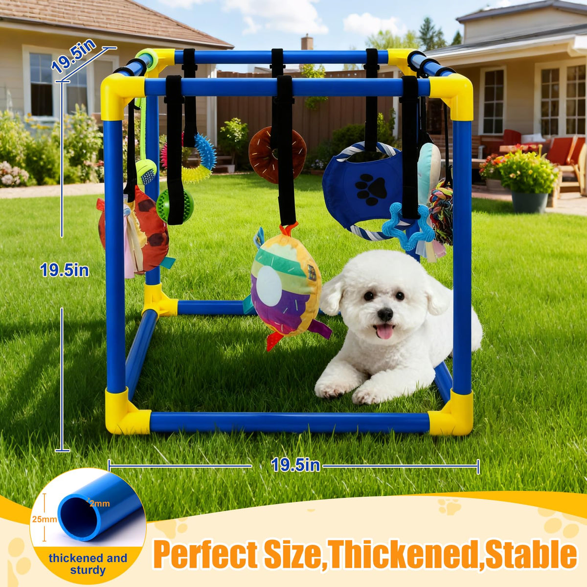 12 Toys Puppy Play Gym with Squeaky Toys P41284