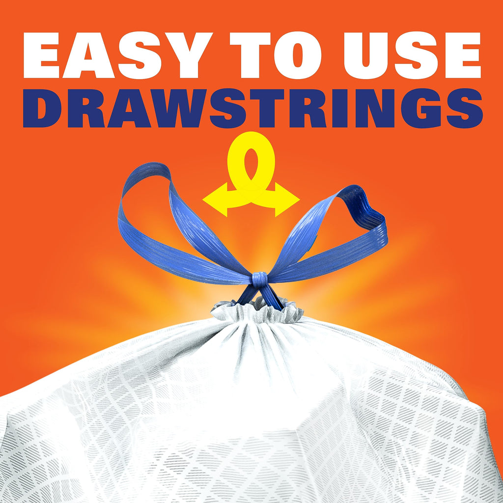 13 Gal White Unscented Kitchen Trash Bags R1394