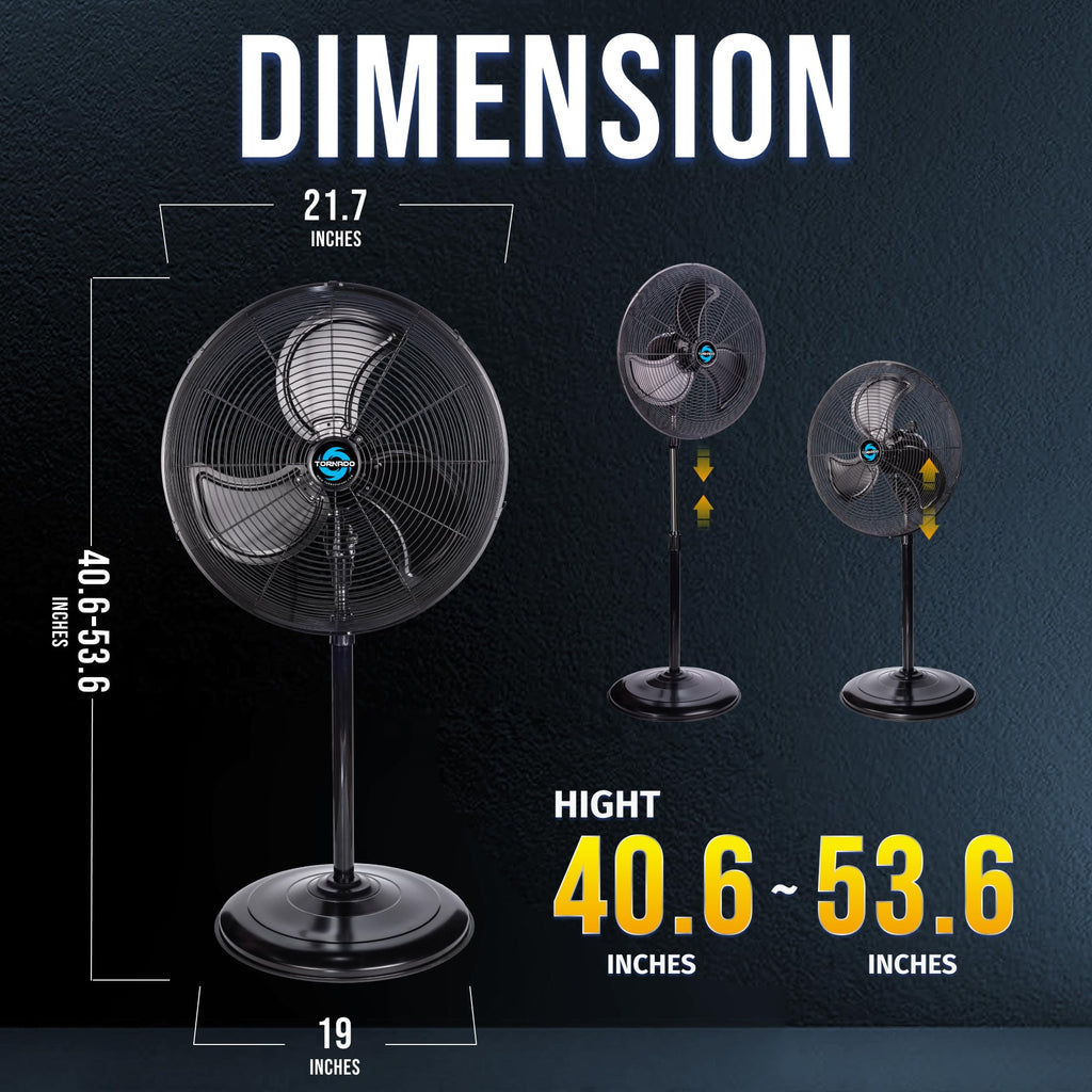 20" Oscillating High Velocity Pedestal Fan G20776