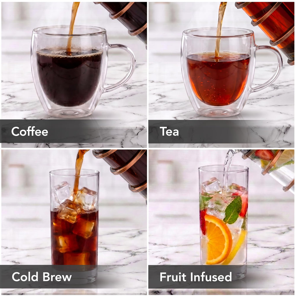 French Press Coffee Maker 27oz with 4 Filters P58411
