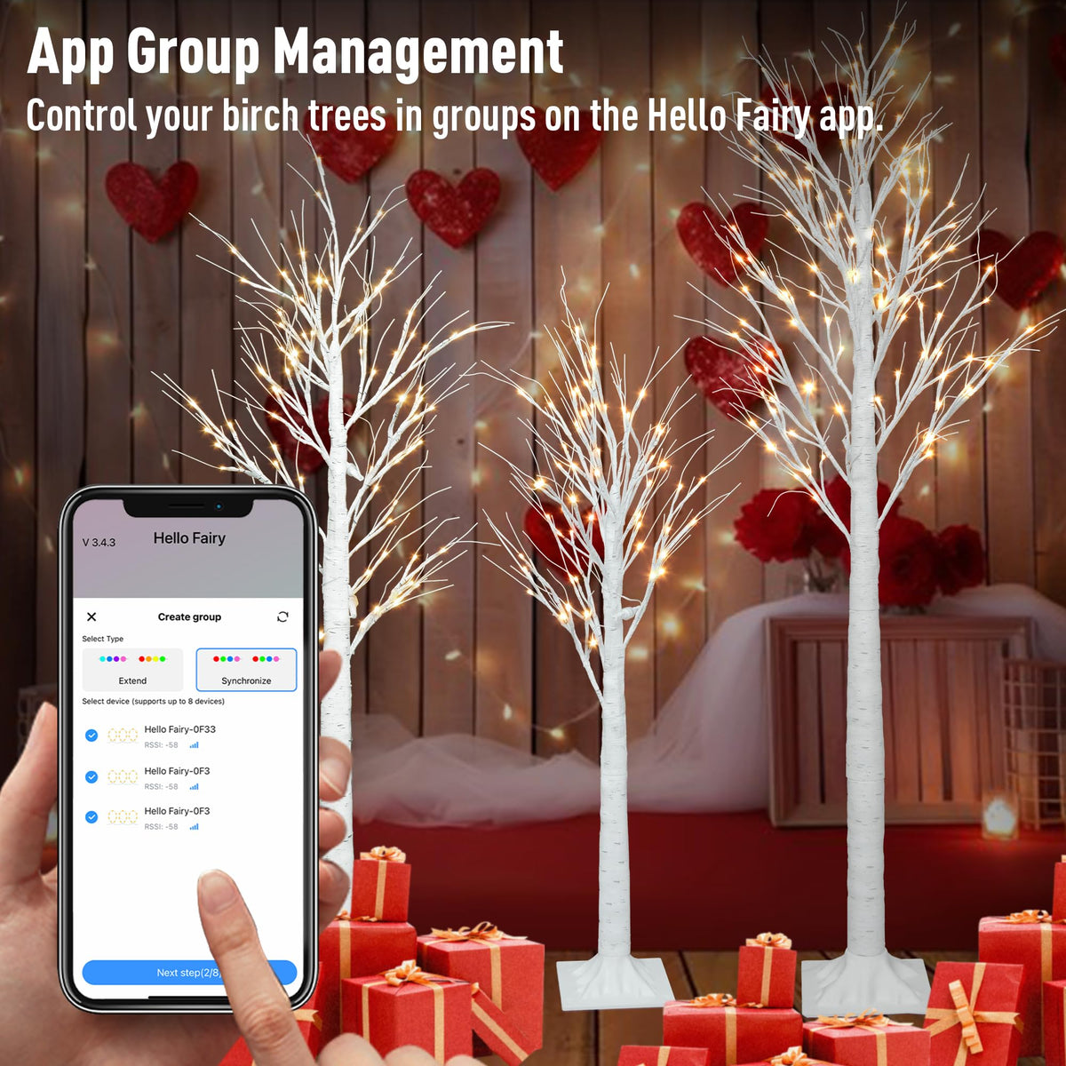 Lighted Birch Trees 4FT 5FT 6FT J74902