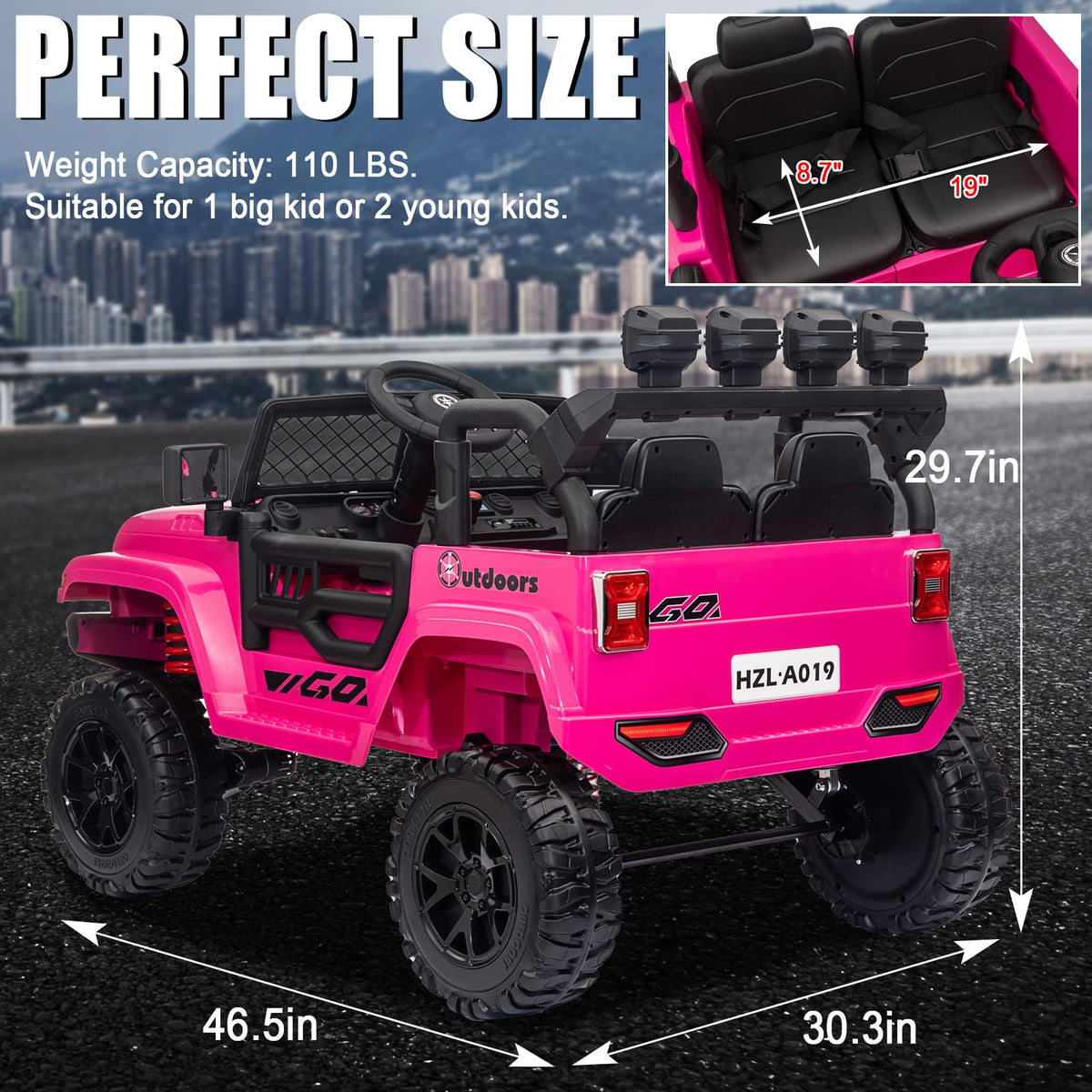 24V 2 Seater 4WD Ride On Truck O476673