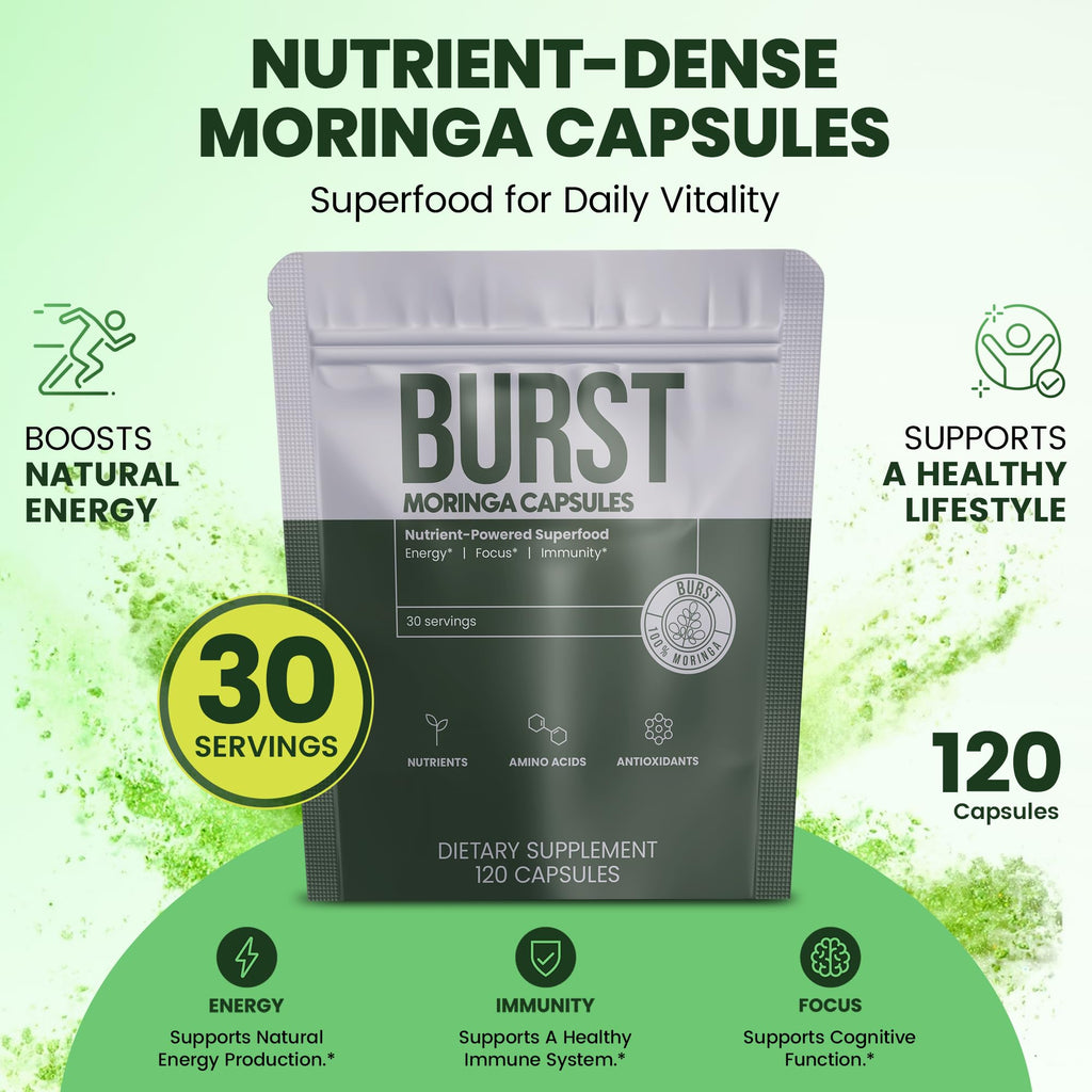 Organic Moringa Leaf Capsules 120 Ct U2950
