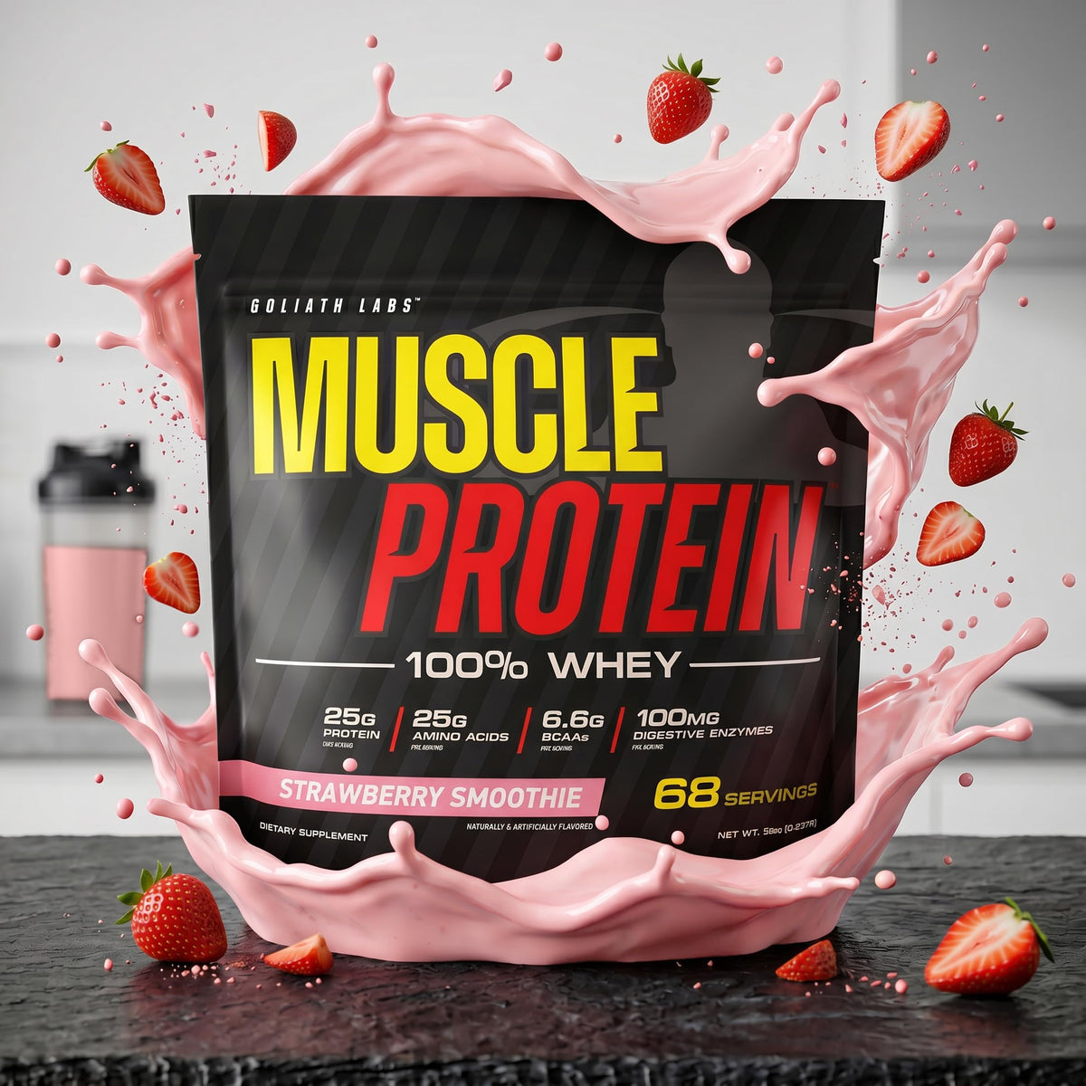 Whey Protein Powder Strawberry 5 lbs K623946