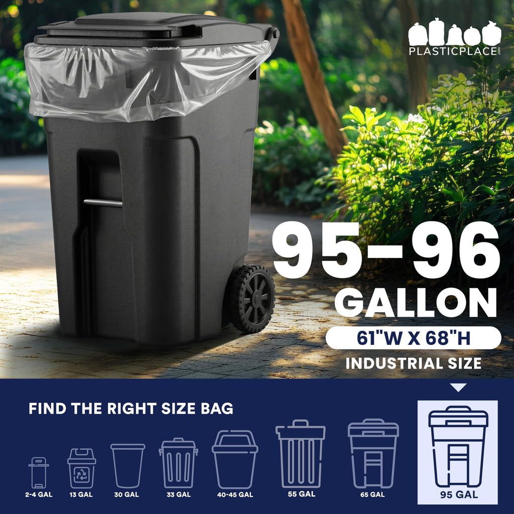 95-96 Gallon Garbage Can Liners, 25 Count A850