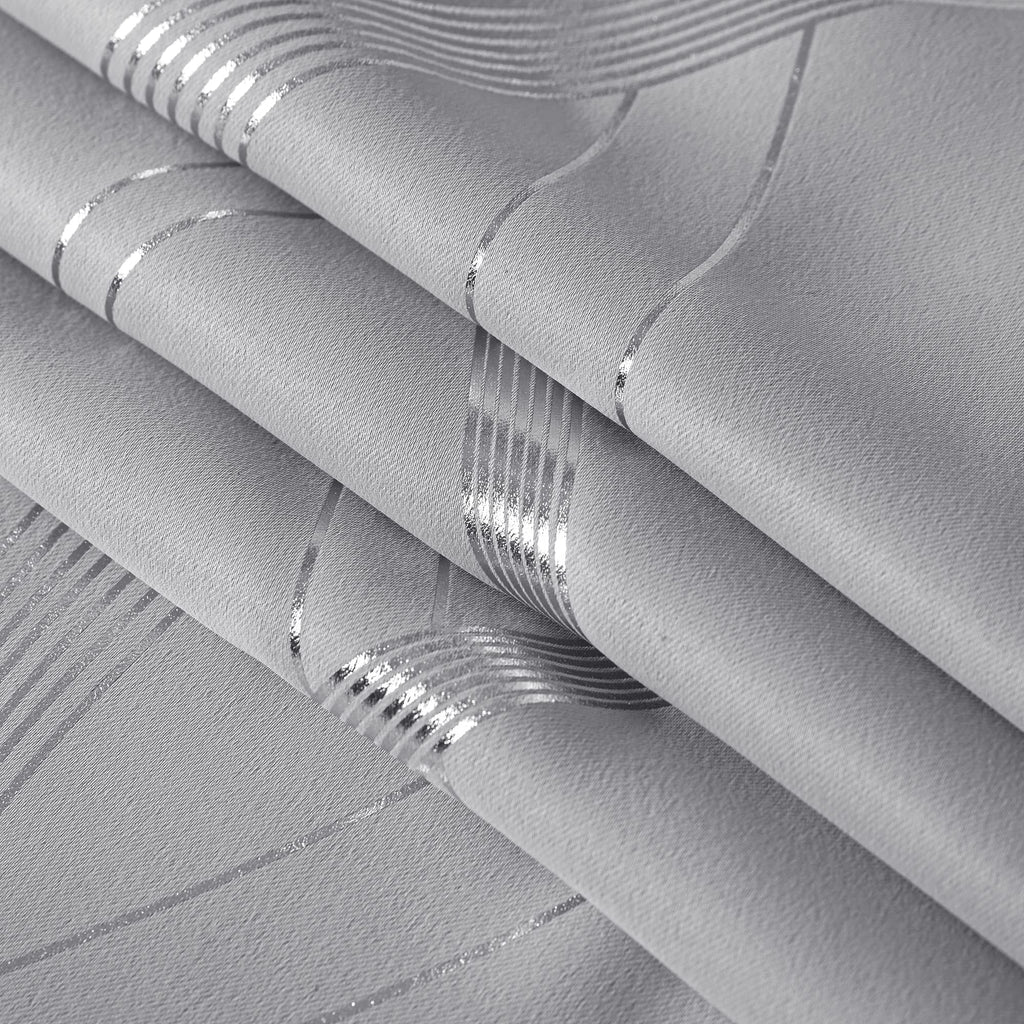Silver Grey Pattern Curtains 52 x 84 Inch B375265