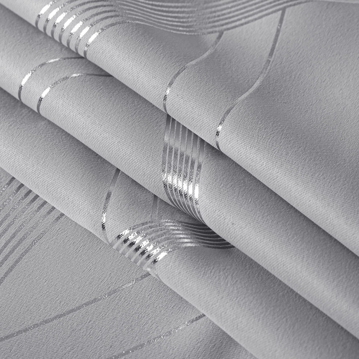 Silver Grey Pattern Curtains 52 x 84 Inch B375265